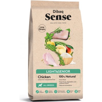Dibaq Sense Low Grain Dog Light & Senior Chicken 12 kg