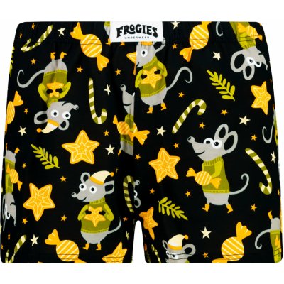 Forgies Dámske boxerky Mouse Frogies černá | žlutá – Zboží Dáma