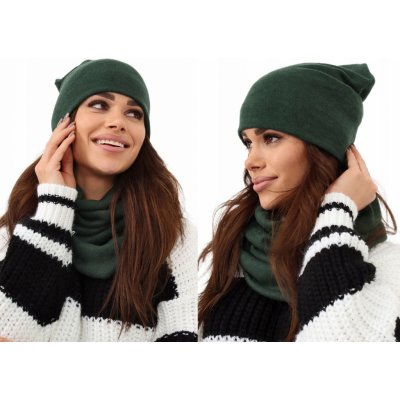 Fashionweek dámská čepice a šála cashmere touch Z-K6 mořská zelená – Hledejceny.cz