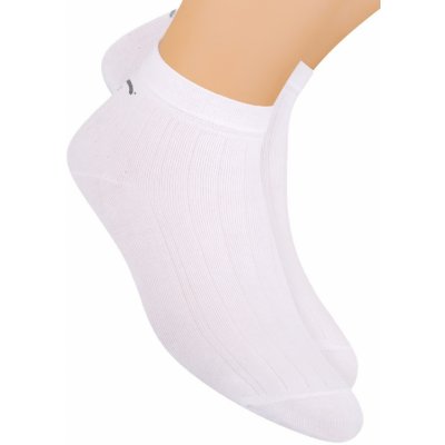 Steven Chlapecké kotníkové ponožky sportovní jednobarevné 054/101 bílá