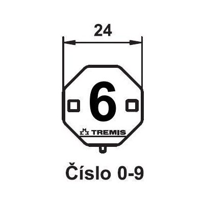 TREMIS Návlečka č.6 k očíslování zemničů, 1ks, materiál:plast – Zboží Mobilmania