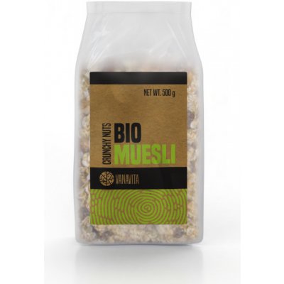 GymBeam Bio Müsli - VanaVita křupavé ovoce a semínka 500 g – Zboží Dáma