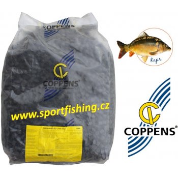 COPPENS Pelety BLACK HALIBUT s dírkou 20kg 20mm chytací pelety pro kaprovité ryby originální balení