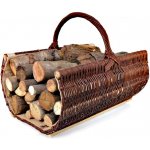 Ovčí věci Proutěný koš na dřevo ke krbu neloupaný 36 x 50 cm – Zbozi.Blesk.cz