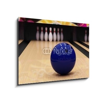 Skleněný obraz 1D - 100 x 70 cm - bowling ball and pins bowlingová koule a kolíky – Zboží Mobilmania