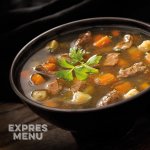 Expres Menu Hovězí vývar s masem a se zeleninou 600 g – Zboží Dáma