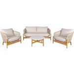 Nordic Living Akátový zahradní set pohovky, dvou křesel a stolku Terracina – Hledejceny.cz