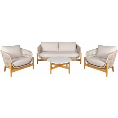 Nordic Living Akátový zahradní set pohovky, dvou křesel a stolku Terracina – Hledejceny.cz