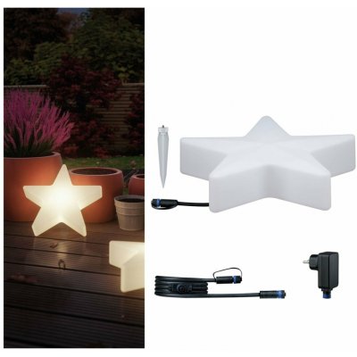 P 5021 Plug & Shine set LED světelný objekt hvězda vč. 2m-kabel a trafo IP67 3000K 2,8W bílá PAULMANN – Hledejceny.cz