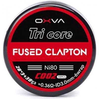 OXVA Tri Core Fused Clapton Ni80 0,36 ohm 10 ks – Zbozi.Blesk.cz