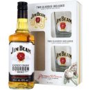 Whisky Jim Beam White 40% 0,7 l (dárkové balení 2 sklenice)
