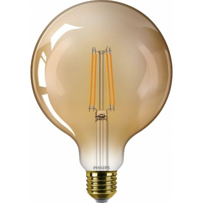 Philips LED filament žárovka E27 G125 7W 40W 470lm 1800K nestmívatelná, jantarová – Hledejceny.cz