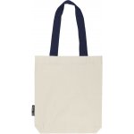 Neutral Nákupní taška s barevnými uchy z organické Fairtrade bavlny Přírodní / tmavě modrá – Zboží Mobilmania