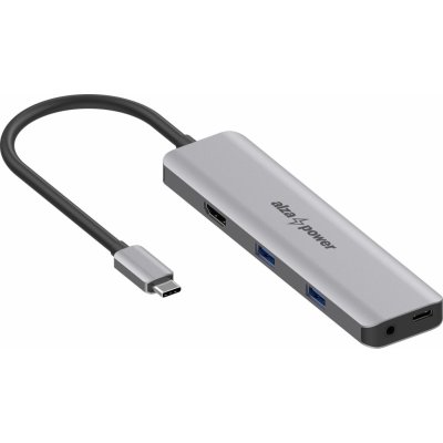 AlzaPower Metal USB-C Dock Station 5v1 140W APW-HCA5YX140 – Zboží Živě