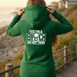 YES I’M A BITCH BADAZZ dámská mikina s potiskem streetwear Láhvově Zelená – Sleviste.cz