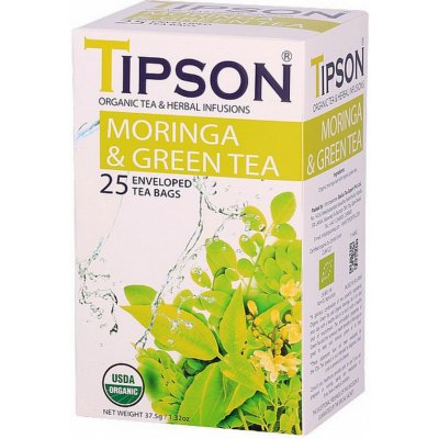 Tipson BIO Moringa a zelený čaj 25 x 1,5 g