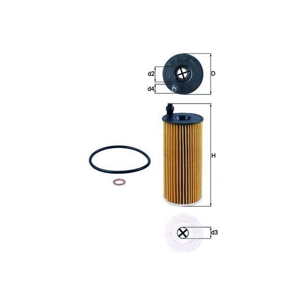 Olejový filtr pro automobily Olejový filtr MAHLE OX 404D