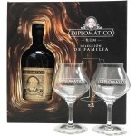 Diplomatico SELECCION DE Familia 43% 0,7 l (darkové balení 2 sklenice) – Zboží Dáma