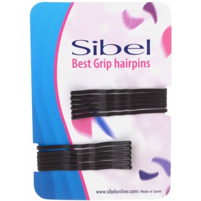 Vlnitá sponka Sibel Best Grip 5 cm hnědá 12ks 9600054-15 – Zboží Mobilmania