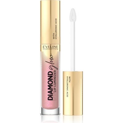 Eveline Cosmetics Diamond Glow třpytivý lesk na rty s kyselinou hyaluronovou 08 Honey Glam 4,5 ml – Zboží Mobilmania