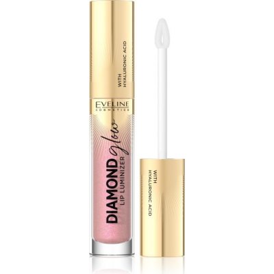 Eveline Cosmetics Diamond Glow třpytivý lesk na rty s kyselinou hyaluronovou 08 Honey Glam 4,5 ml – Sleviste.cz