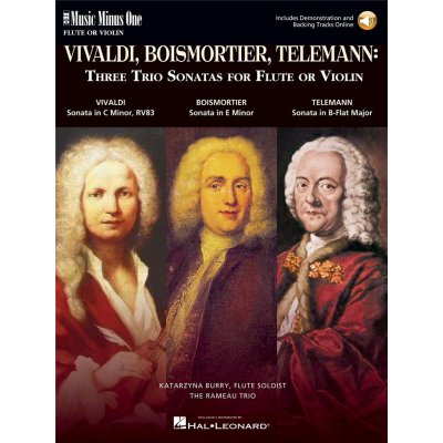 3 Trio Sonatas: Vivaldi Boismorter and Telemann noty na příčnou flétnu nebo housle + audio – Hledejceny.cz