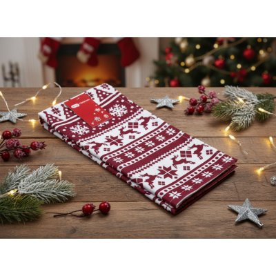 BBK CHRISTMASSY 45x65 cm bílá/vínová – Zboží Dáma
