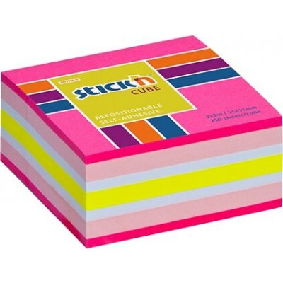 StickN 51 × 51 mm, 250 listů, neonově růžová směs, samolepicí blok čtverců 21533 – Hledejceny.cz