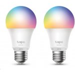 TP-Link Tapo L530E Smart žárovka E27, 8,7 W vícebarevná RGB 2 ks – Zboží Živě