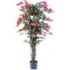 Květina Umělý kvetoucí strom Bougainvillea červená DELUXE liány kmen, 150cm