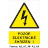 Piktogram Pozor elektrické zařízení | Samolepka, A7