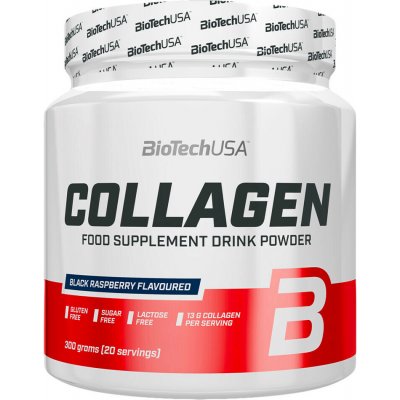 BioTech USA Collagen 300 g černá malina – Hledejceny.cz