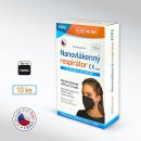 Nano M.ON Český antivirový nanorespirátor FFP2 Černá 10 ks