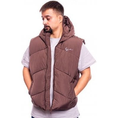 Karl Kani Chest Signature Puffer brown – Zboží Dáma