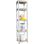 Garden Line Regál Ozo 40 x 40 x 180 cm 5 polic stříbrný hnědý – Hledejceny.cz