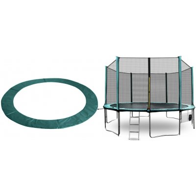 Aga kryt pružin na trampolínu Exclusive s vnitřní síti 430 cm tmavě zelená – Sleviste.cz
