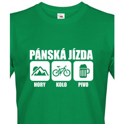 Bezvatriko pánské tričko pánská jízda 2 Zelená Canvas pánské tričko s krátkým rukávem 1279 – Zbozi.Blesk.cz