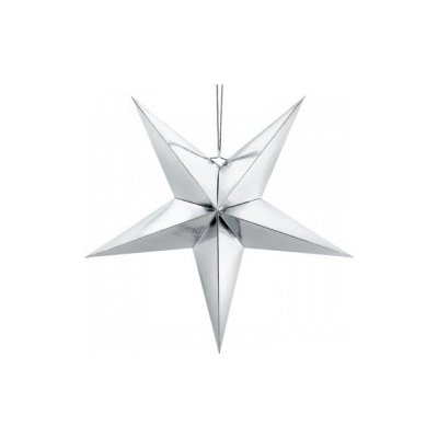 Papírová hvězda stříbrná 70cm