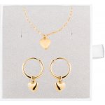 Franco Bene Srdíčkový set náušnice a náramek pozlacený 2226 – Sleviste.cz