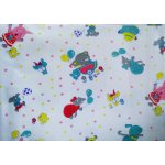 wiky Ubrus na lavici 65x50 cm Bílý se zvířaty – Zboží Dáma