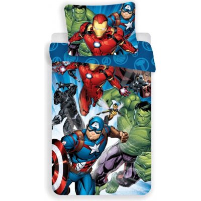 Jerry Fabrics bavlna povlečení Avengers Bands 140x200 90x70