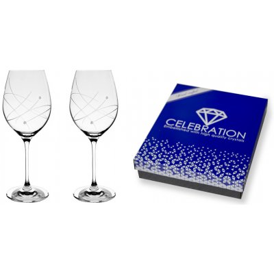 Bohemia Crystal červené víno přátelská souprava galaxie Swarovski Preciosa 2 x 470 ml – Zbozi.Blesk.cz