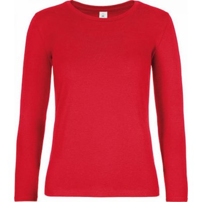 B&C bavlněné bezešvé triko s dlouhým rukávem 190 g m červená – Zboží Mobilmania