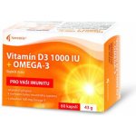 Noventis Vitamín D3 1000 IU + OMEGA-3 200 mg 60 kapslí – Hledejceny.cz