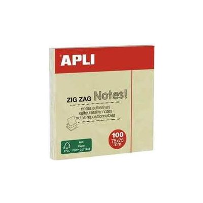 Samolepící bloček "Z", 75x75 mm, 100 lístků, APLI, žlutý – Hledejceny.cz