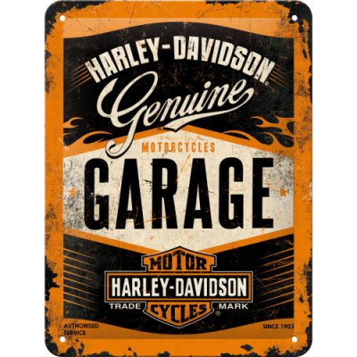 Postershop Plechová cedule: Harley-Davidson (Garage) - 20x15 cm – Zboží Mobilmania