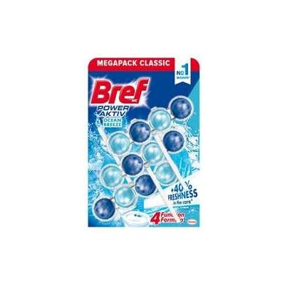 Bref Power Aktiv 4 Formula Ocean Breeze WC blok pro hygienickou čistotu a svěžest 3 x 50 g – Hledejceny.cz