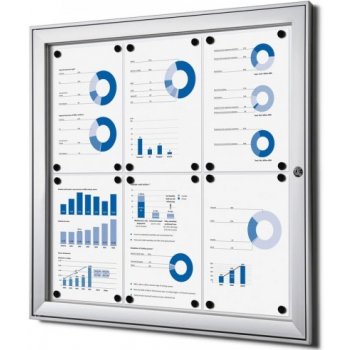 Jansen Display vnitřní uzamykatelná vitrína základní 6 x A4