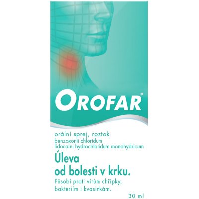 OROFAR ORM 2MG/ML+1,5MG/ML ORM SPR SOL 1X30ML