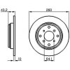 Brzdový kotouč BOSCH Brzdový kotouč plný Ø259.6mm 0 986 478 680